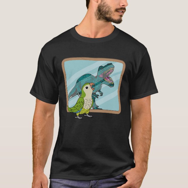 T-shirt Perroquet & Rex Réflexion I Perruche Moine Verte C (Devant)