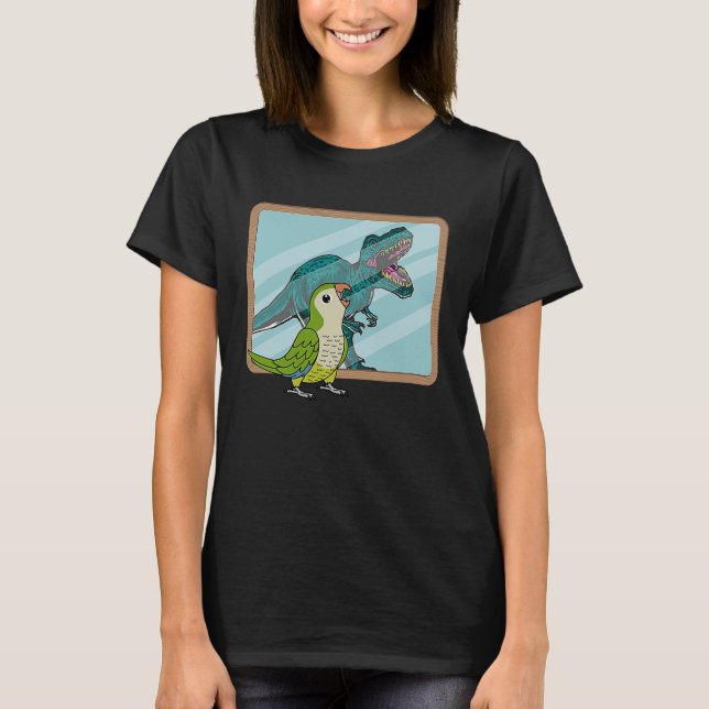 T-shirt Perroquet & Rex Réflexion I Perruche Moine Verte C (Devant)