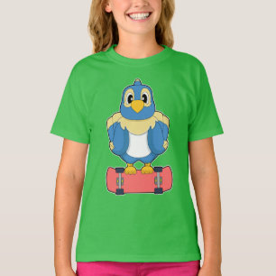 T-shirt Perroquet Skateur Planche à roulettes