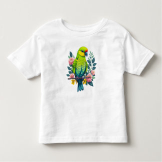 t-shirt perroquet vert