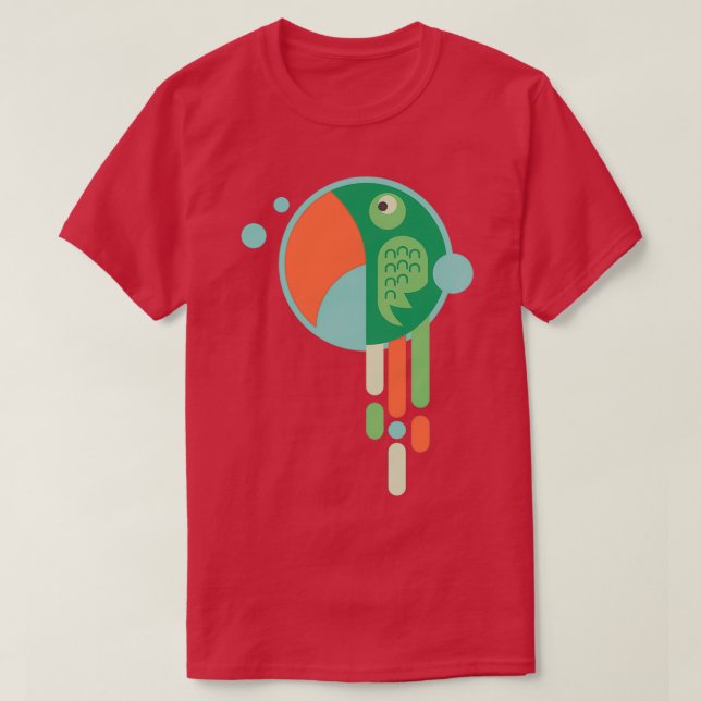 T-shirt perroquet vert 3 (Design devant)