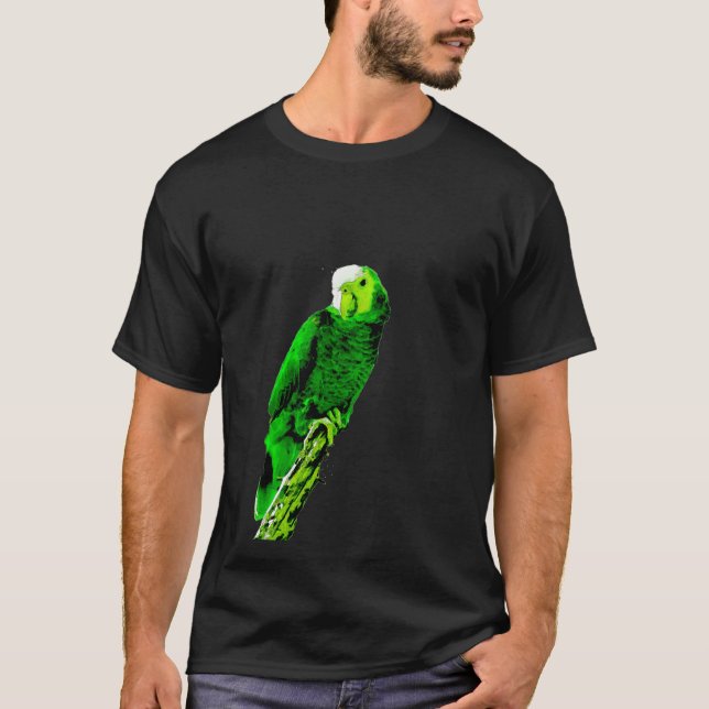 T-shirt Perroquet Vert 6537 (Devant)