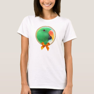 T-shirt Perroquet vert eclectus peinture réaliste