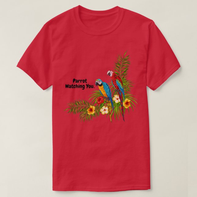 T-shirt perroquet vous observant 100 (Design devant)