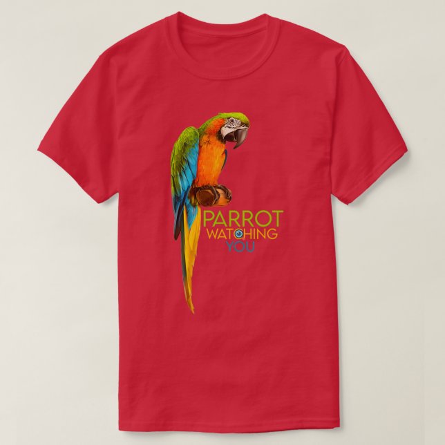 T-shirt Perroquet Vous Regardant 72 1 (Design devant)