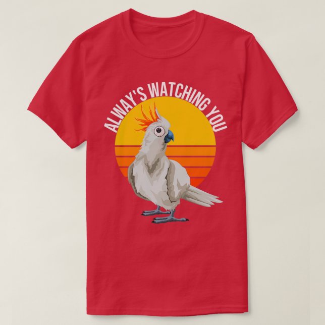 T-shirt Perroquet Vous Regardant Amusant Oiseau (Design devant)