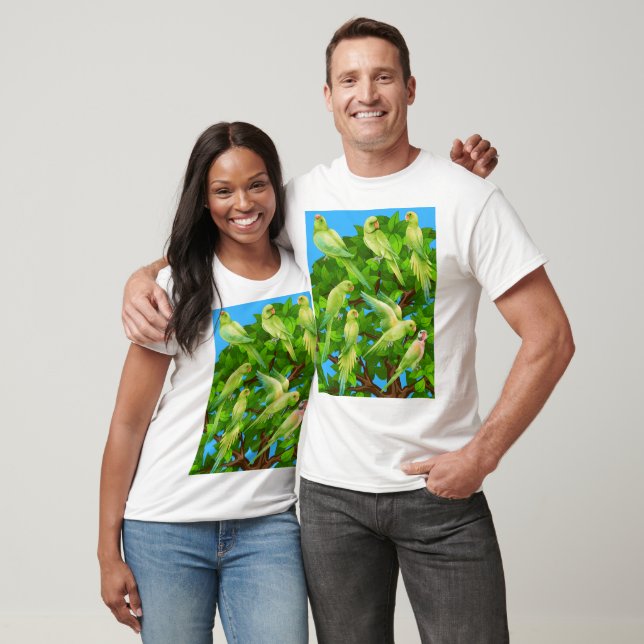 T-shirt perroquets, (Unisexe)