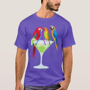 T-shirt Perroquets Boire Margarita Vacances tropicales