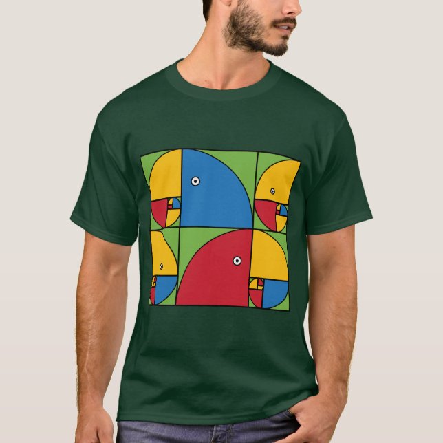 T-shirt Perroquets de Fibonacci (Devant)