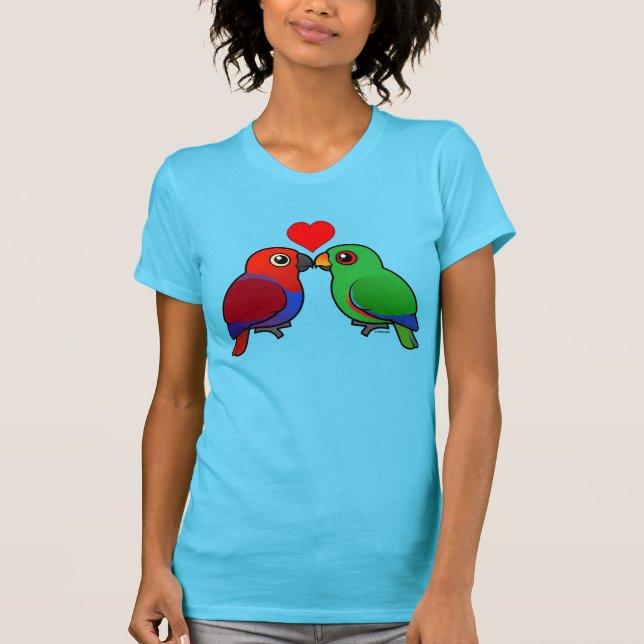 T-shirt Perroquets d'Eclectus dans l'amour (Devant)