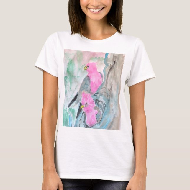 T-shirt Perroquets roses (Devant)