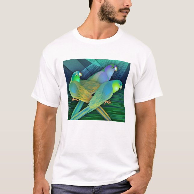 T-shirt Perroquets verts (Devant)