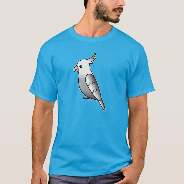 T-shirt Perruche à tête blanche de dessin animé (Devant)
