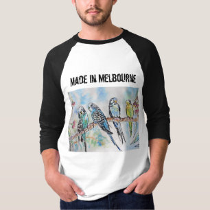 T-shirt Perruche Bouffon Oiseau Réalisé À Melbourne T Shir