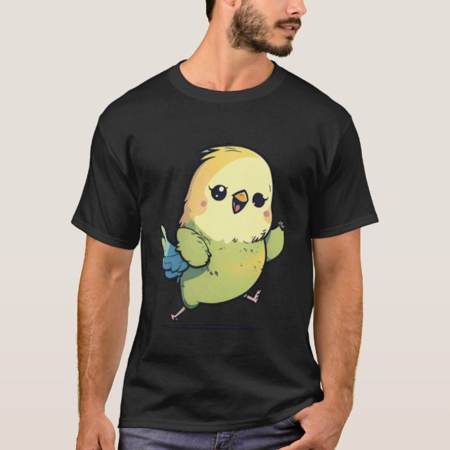 T-shirt Perruche Budgie faisant le dab Danse dab Oiseau Pe (Devant)