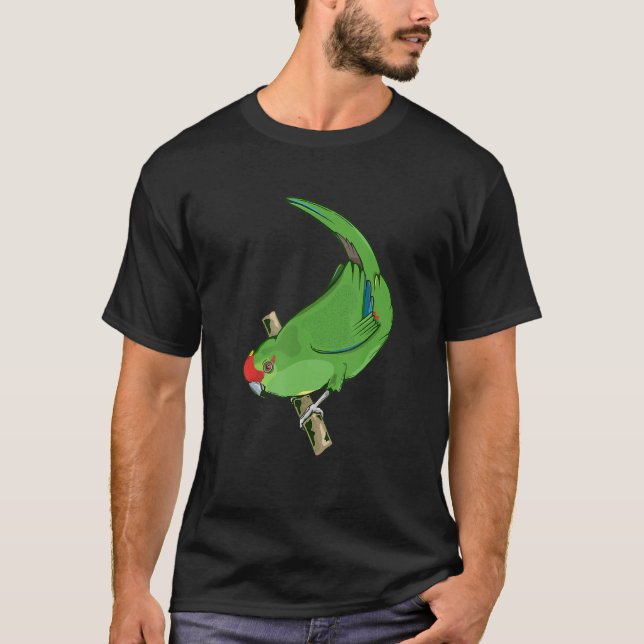 T-shirt Perruche couronnée rouge Kakariki (Devant)