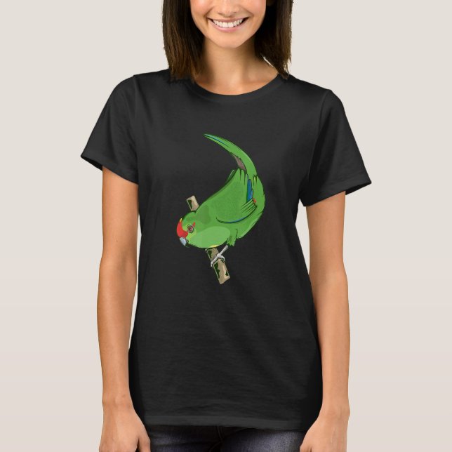 T-shirt Perruche couronnée rouge Kakariki (Devant)