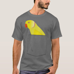 T-shirt Perruche indienne Ringneck Parrot jaune Fake