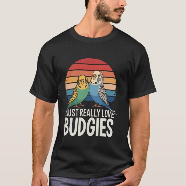 T-shirt Perruche Je raffole vraiment des perruches (Devant)