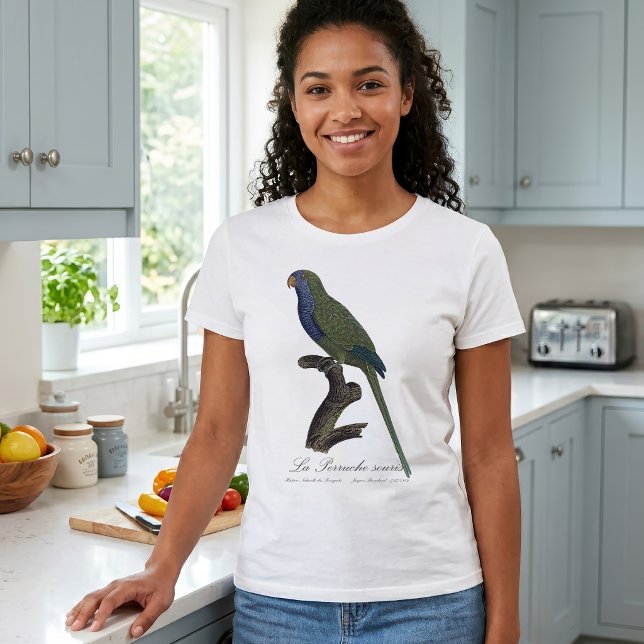 T-shirt Perruche Moine, Myiopsitta Monachus (Monk Parakeet or Monk Parrot, Myiopsitta Monachus. Girl Basic White T-Shirt )
