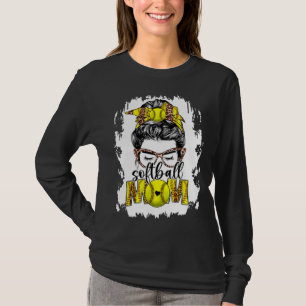 T-shirt Perruque décoiffée jour de match de softball maman