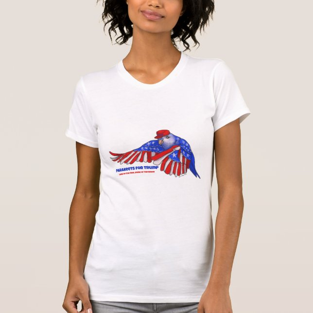 T-shirt Perruque patriotique avec Casquette MAGA (Devant)