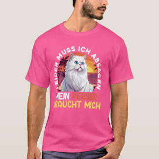 T-shirt Perse Cat SORRY JE NE PEUX PAS AVOIR DE PLANS AVEC
