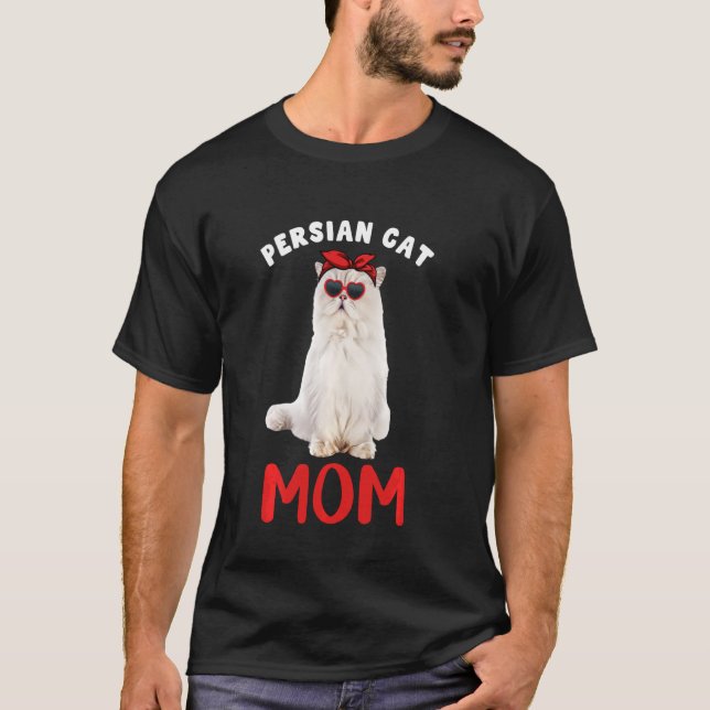 T-shirt Perse Chat Maman Mama Chat Propriétaire Funny Kitt (Devant)