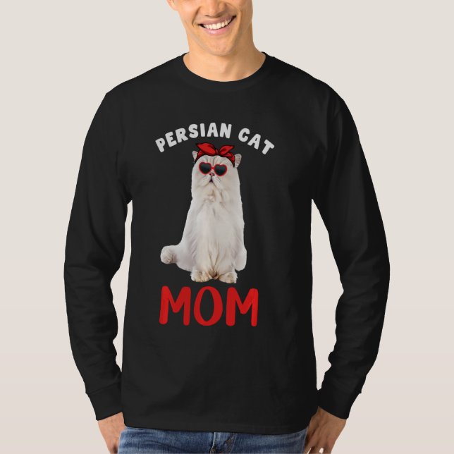T-shirt Perse Chat Maman Mama Chat Propriétaire Funny Kitt (Devant)