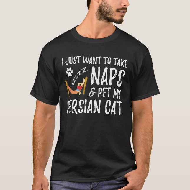 T-shirt Perse Chat Maman Nap Idée de chat (Devant)