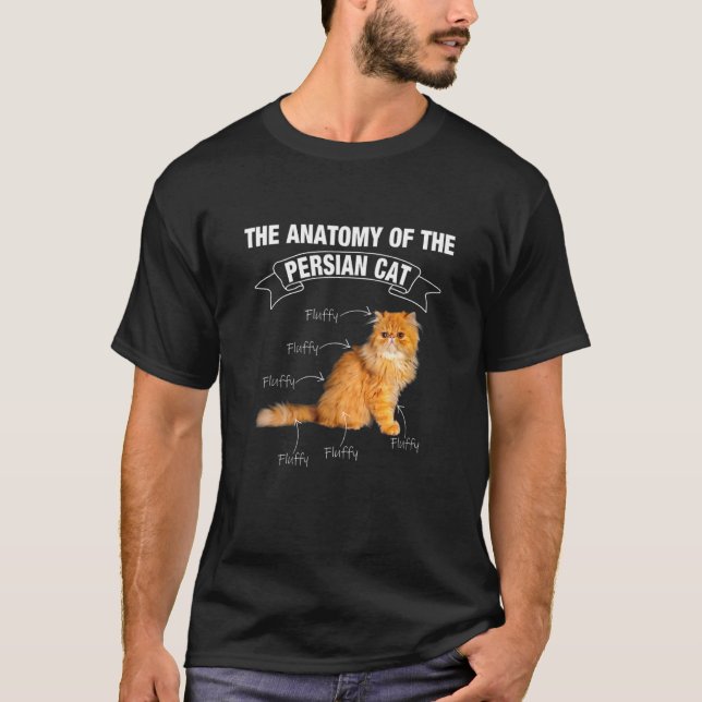 T-shirt Perse Chat Perse Chats Anatomie (Devant)