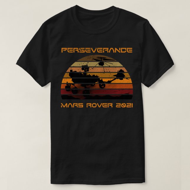 T-shirt Persévérance Mars Rover 2021 Ingéniosité Rétro Vin (Design devant)