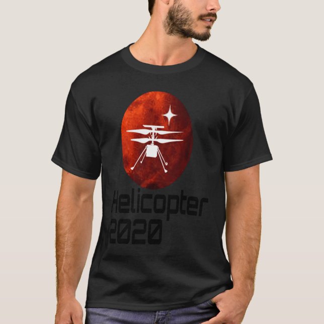 T-shirt Perseverance Mars Rover Helicopter Ingenuity Landi (Devant)