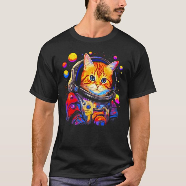 T-shirt Persian Cat Astronaut (Devant)