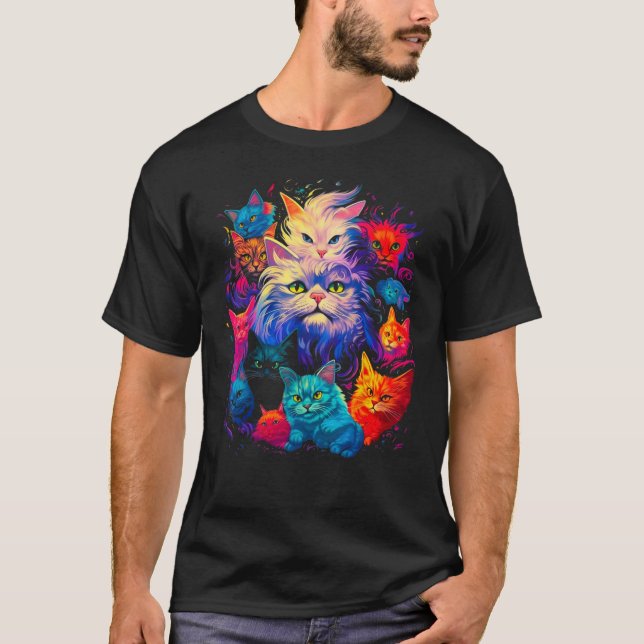 T-shirt Persian Cat Family (Devant)