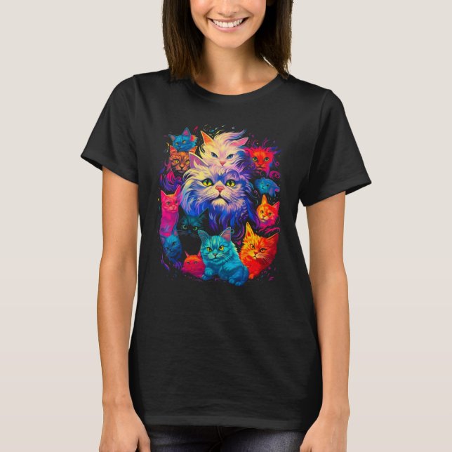 T-shirt Persian Cat Family (Devant)