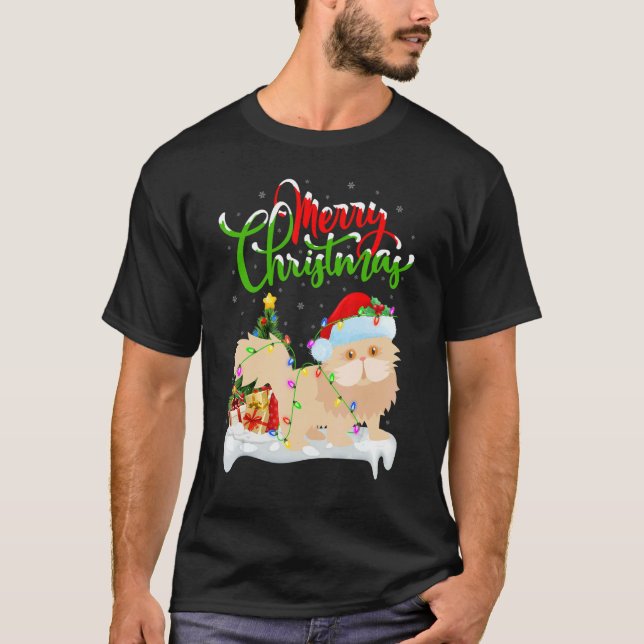 T-shirt Persian Cat   Xmas Decorations Persian Cat Christm (Devant)