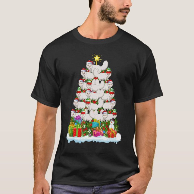 T-shirt Persian Cat   Xmas Holiday Persian Cat Christmas T (Devant)