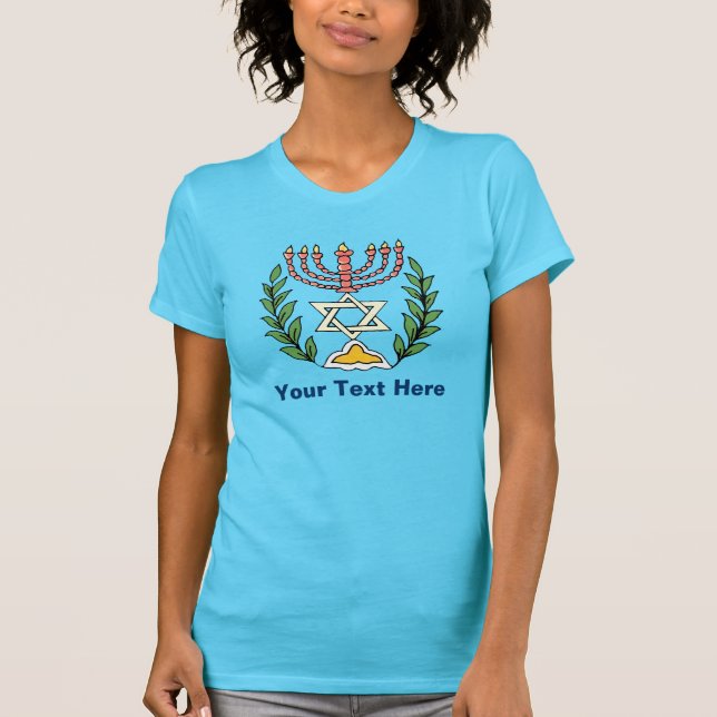 T-shirt Persian Magen David Menorah (Devant)