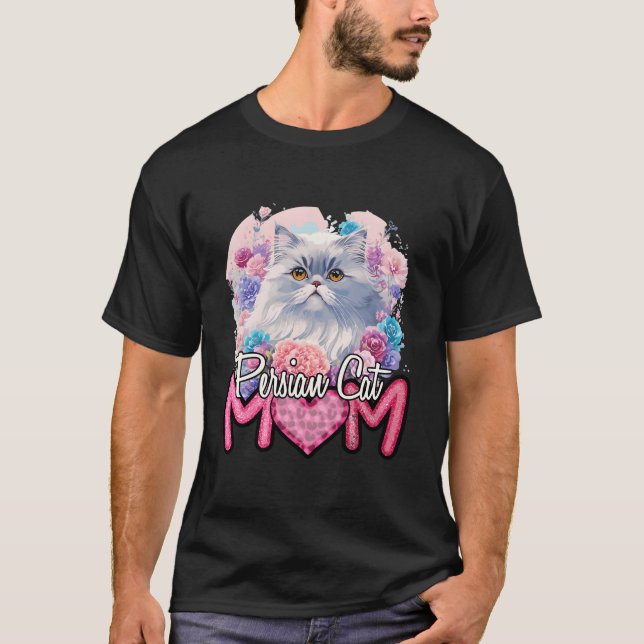T-shirt Persian Mom Persian Cat Cat Mama (Devant)