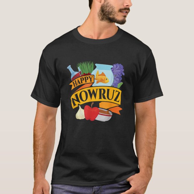 T-shirt Persian New Year Designs Happy Nowruz Haft Seen Ar (Devant)