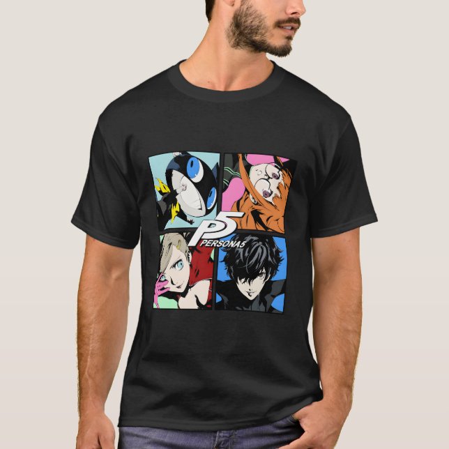 T-shirt Persona 5 Caractères Pop (Devant)