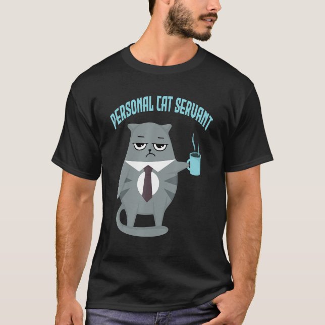 T-shirt Personal Cat Serveuse Chat maman chat papa (Devant)