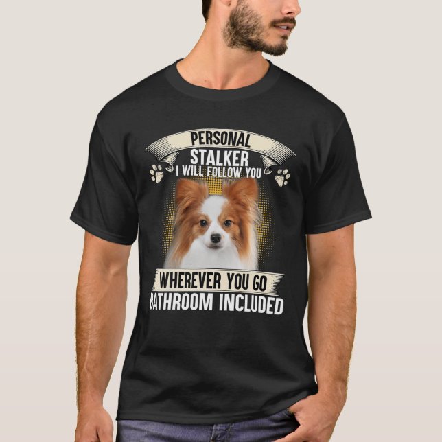 T-shirt Personal Stalker Je Vais Vous Suivre Papillon Lots (Devant)