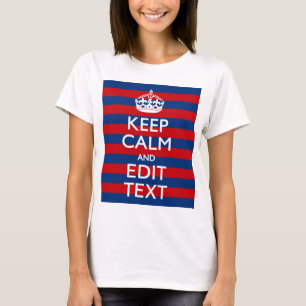 T-shirt Personalisé KEEP CALM Your Text on Stripes