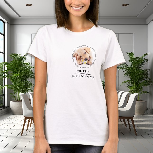 T-shirt Personalisé Pet Influenceur Social Media Instagram (Créateur téléchargé)