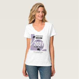 T-shirt Personalisé Violet moderne Arc Fier Maman Grad