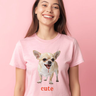 T-shirt Personalised Cute Chihuahua Aggro Nasty Vicious