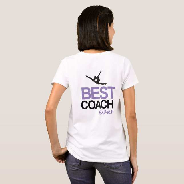 T-shirt Personalizable Gymnastics Coach Best Coach Ever (Dos entier)
