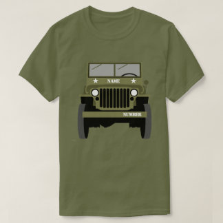 T-shirt Personalize Military Veteran vintage Army Vehicle